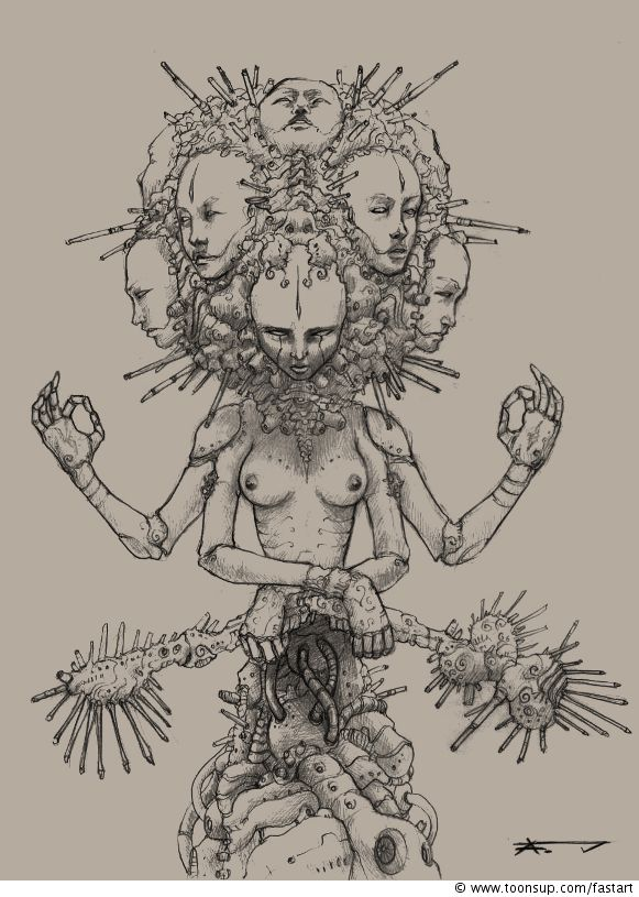 Concept Art / Character Design: cybergenetic oracle 1