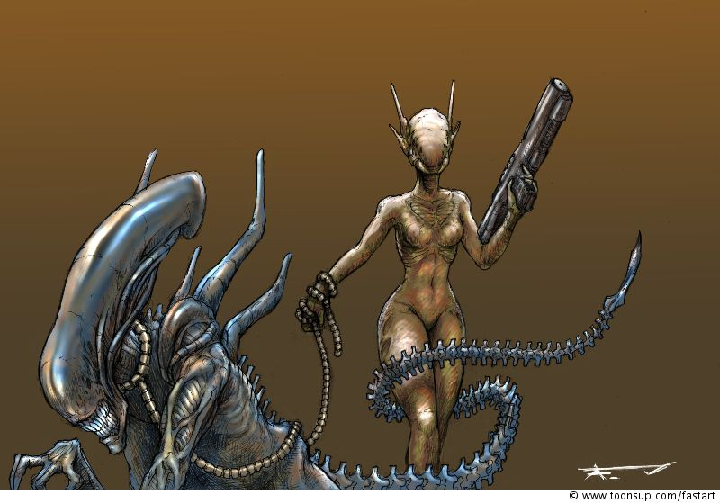 Illustration: Alien walkout 1