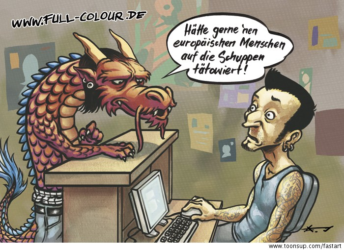 Comic: Tattoo Drache 1