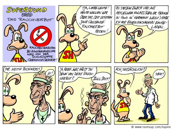Comic: Superhund und das Rauchverbot 1