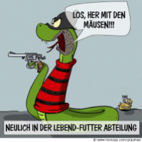 In der Lebend Futterabteilung