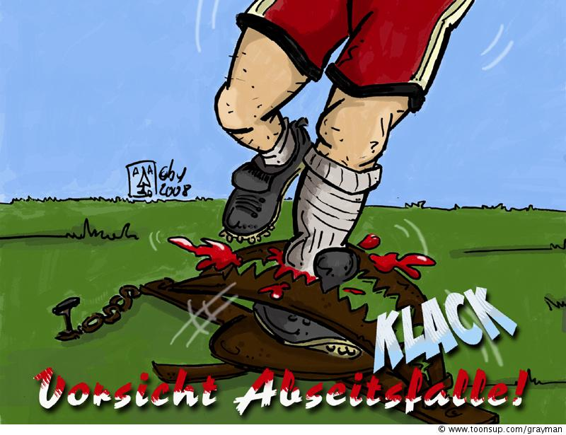 Cartoon: Vorsicht Abseitsfalle 1