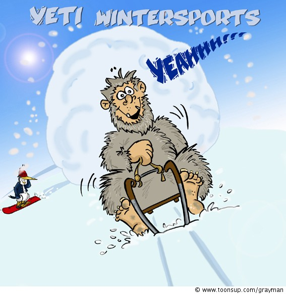 Cartoon: Yeti Wintersport 1