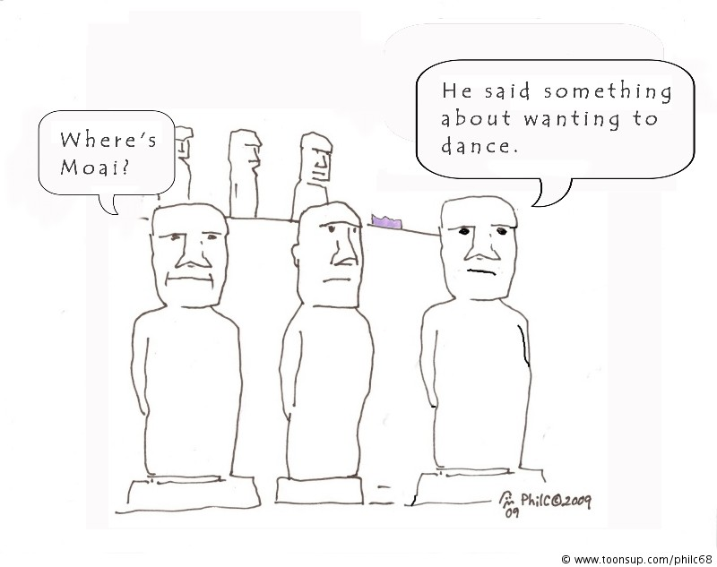 Cartoon: Where Did Moai Go? 1
