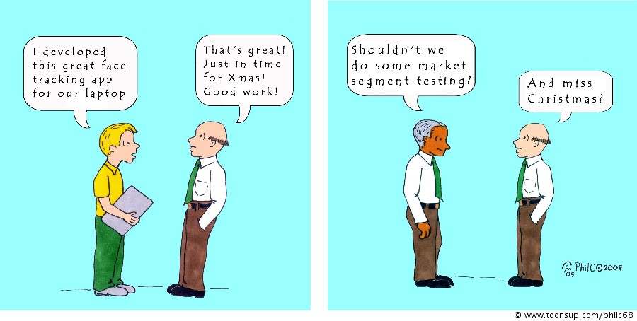 Comic: Insensitive Webcam - How Marketing Decision Was Made 1