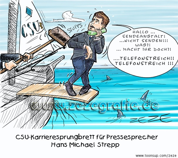 Caricature: CSU-Karrieresprungbrett 1