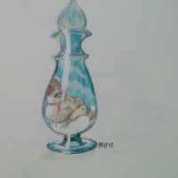 Djin in the bottle, jar of something