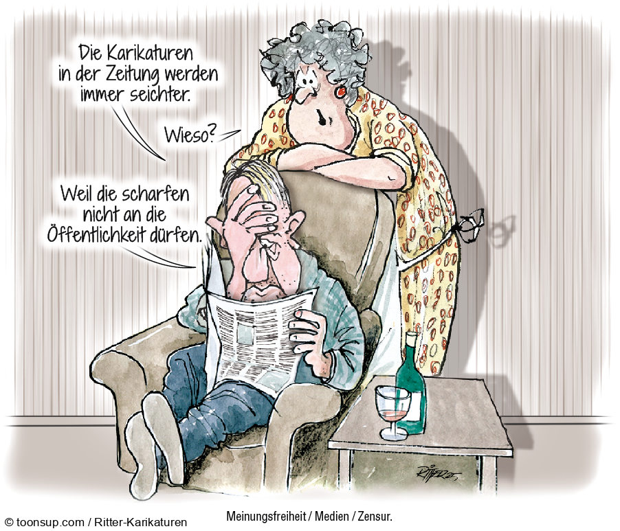 Caricature: Meinungsfreiheit 1