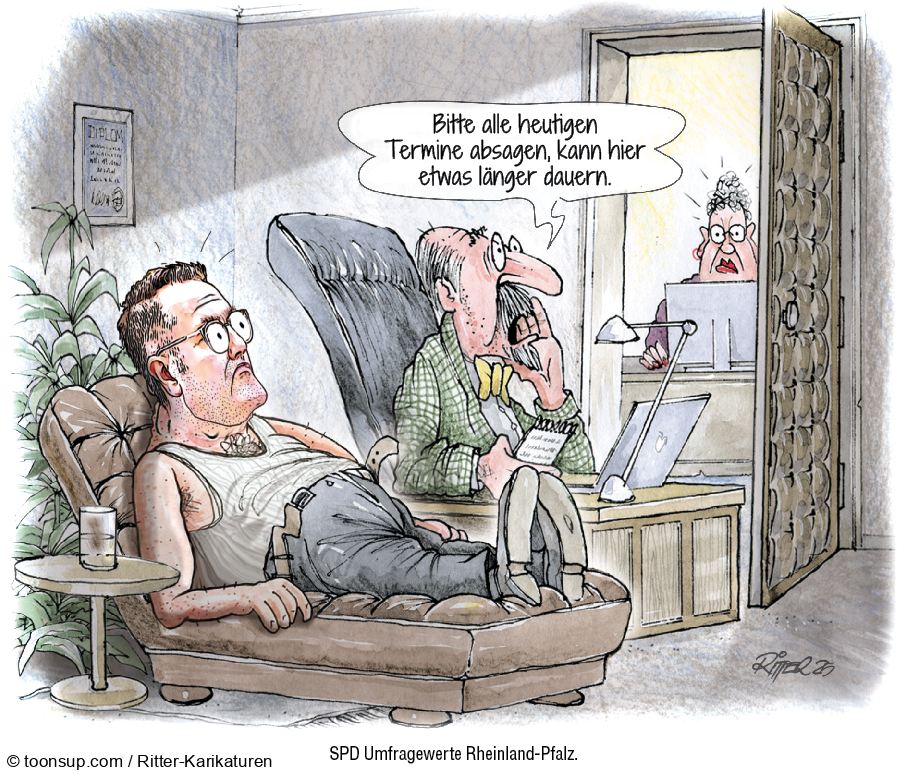 Caricature: SPD Umfragewerte RLP 1