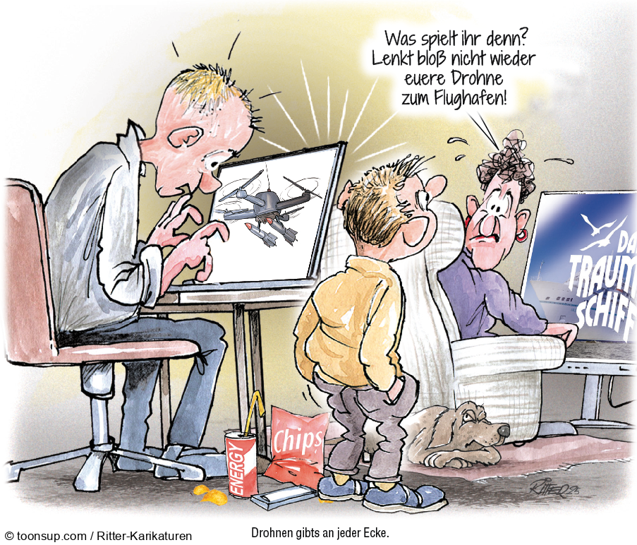 Caricature: Drohnen 1