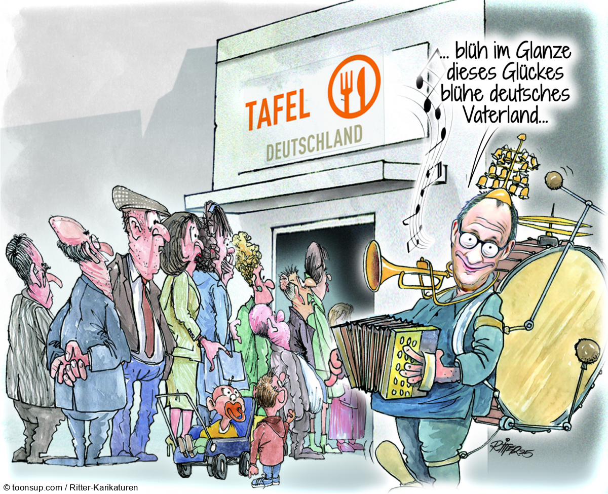 Caricature: Tafeln Musikalische Begleitung sorgt für gute Stimmung 1