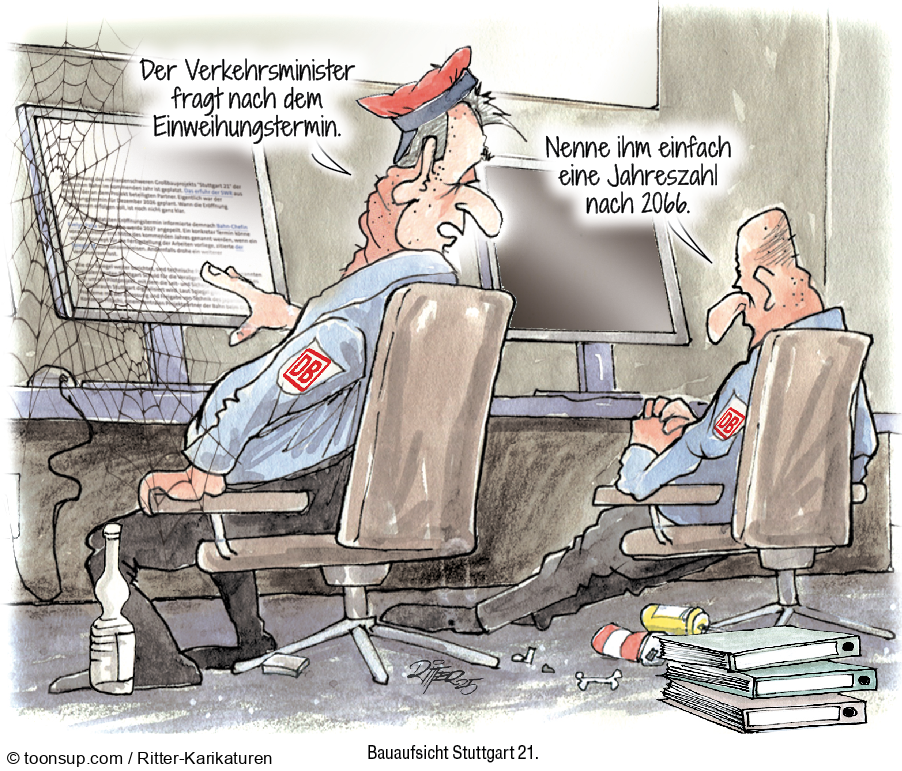 Karrikatur: Stuttgart 21 1