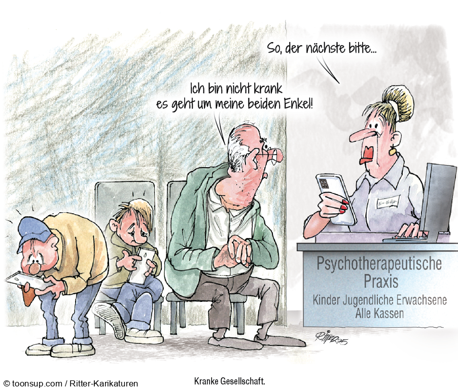 Karrikatur: Verhaltensgestörte Jugend 1