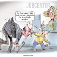 Mit Opa in Jobcenter