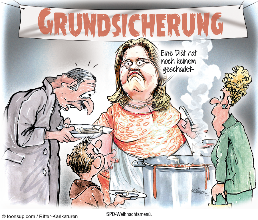 Karrikatur: Grundsicherung 1