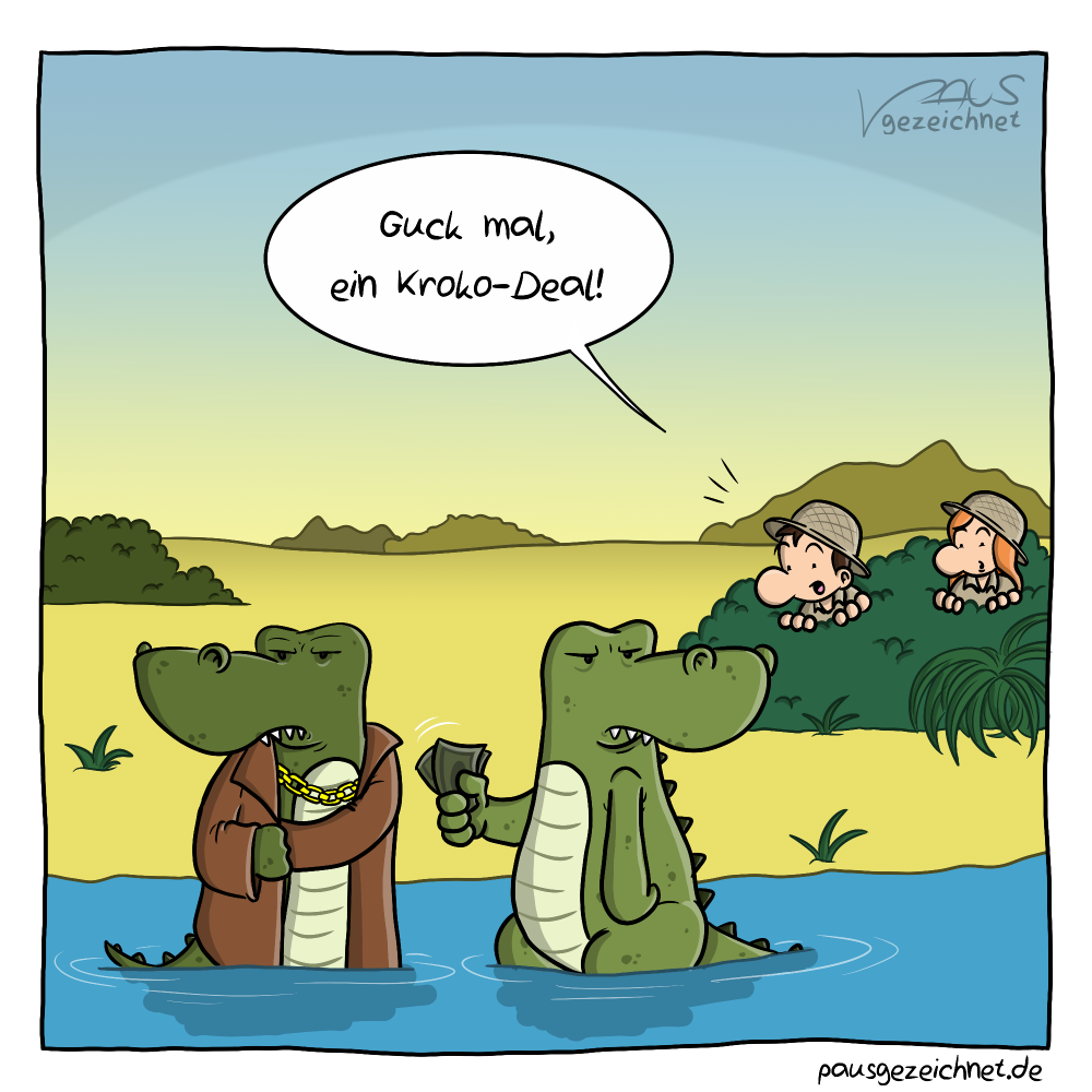 Cartoon: Krokodeal 1