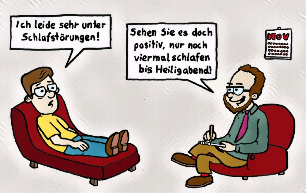 Cartoon: Schlafstörungen 1