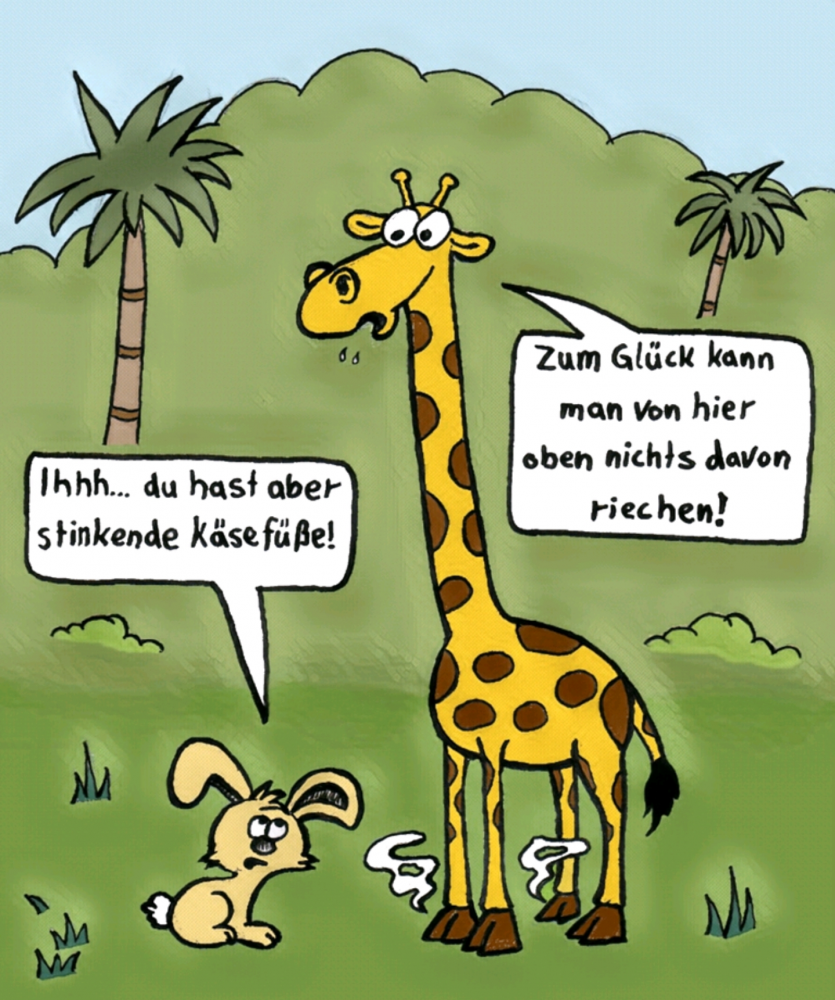 Cartoon: Käsefüße vermeiden 1