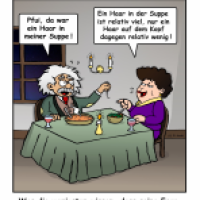 Albert Einstein - Haar in Suppe