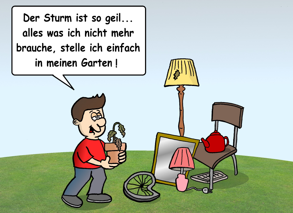 Cartoon: Sperrmüllsturm 1
