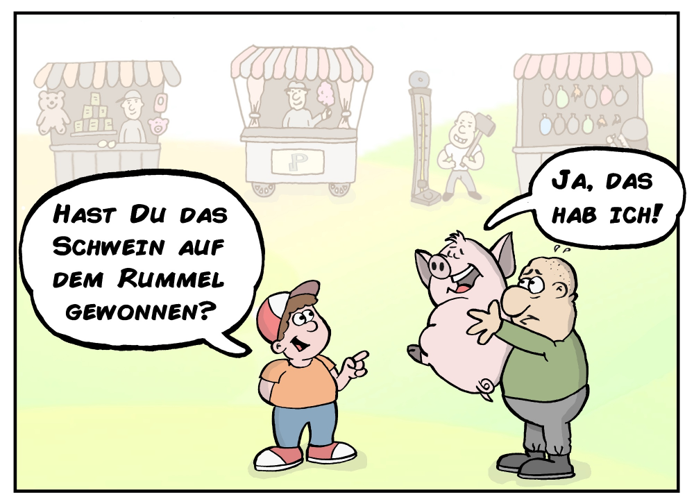 Cartoon: Das Schwein und der Rassist 1