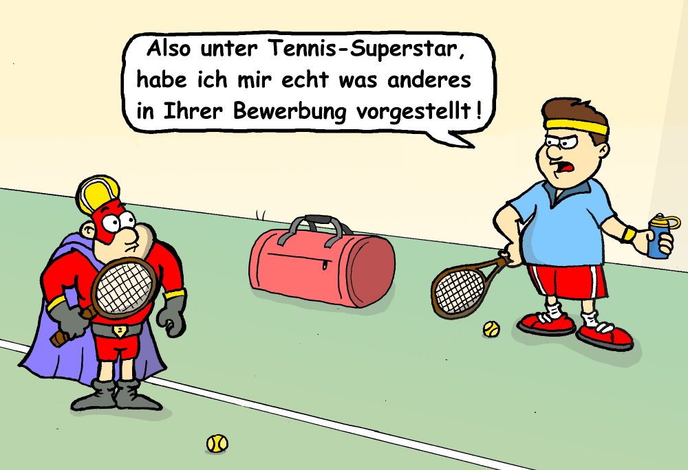 Cartoon: Tennis Superstar 1