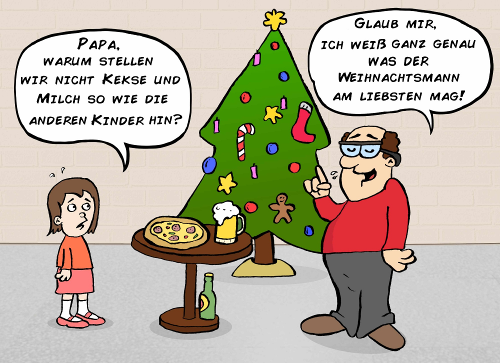 Cartoon: Pizza und Bier 1