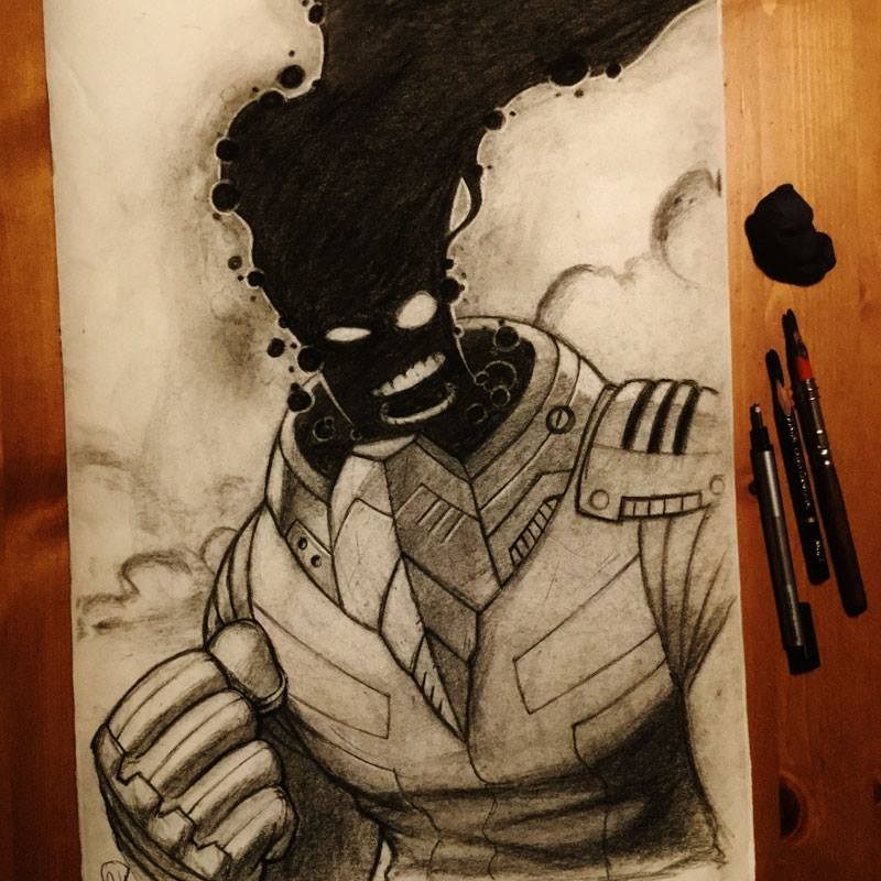 Concept Art / Character Design: Schwarze-Materie-Blubberkopf-Alien 1