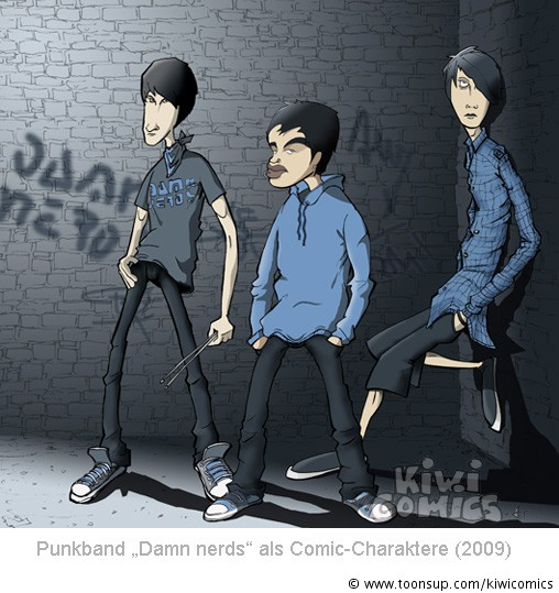 Comic: Pop-Punkband 'Damn nerds' als Comic-Charaktere 1