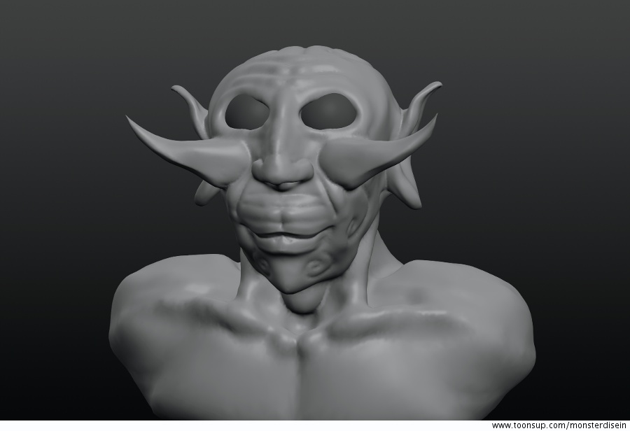 Concept Art / Character Design: Alienkopf 1