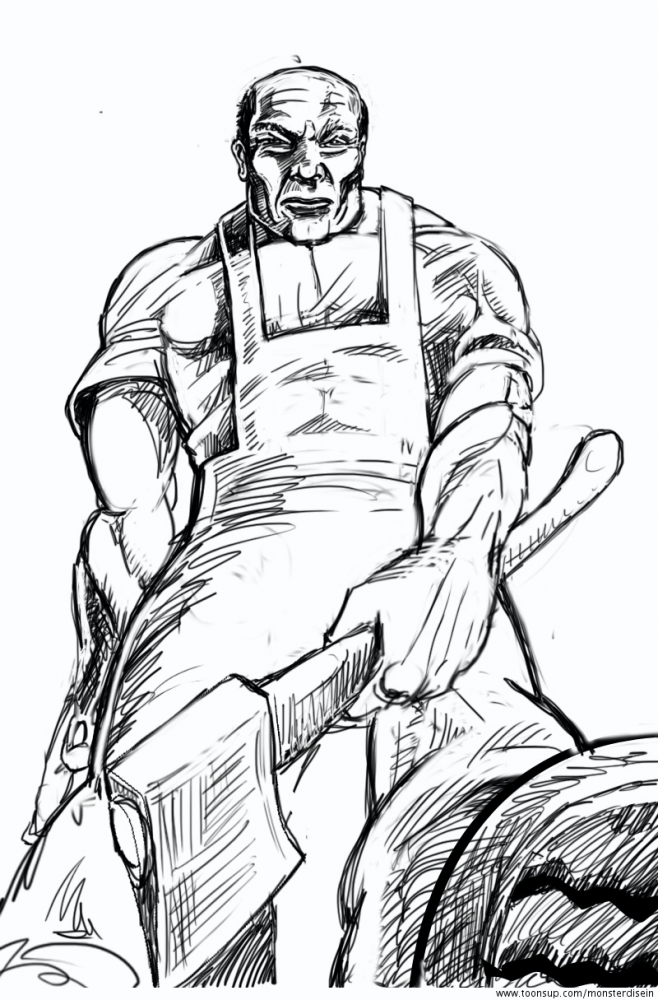 Concept Art / Character Design: bad lumberjack 1
