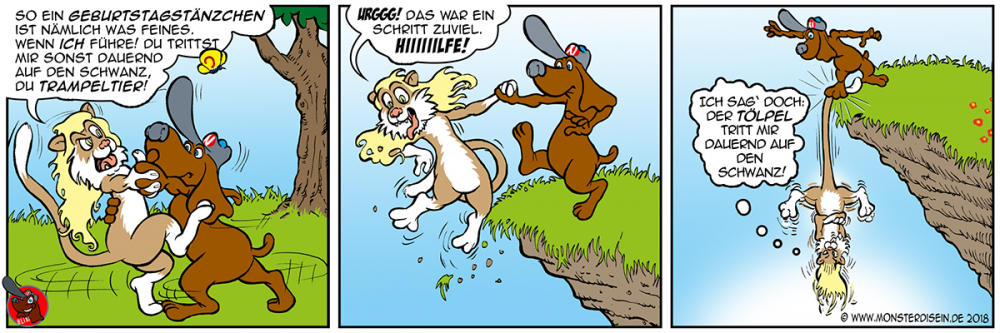 Comic: Strip April 2017 'Geburtstagstänzchen' 1