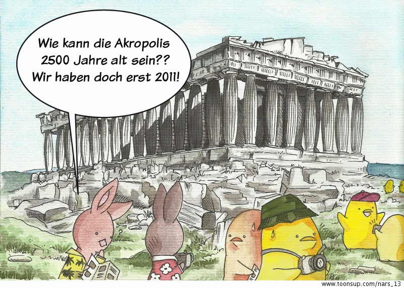 Cartoon: Neulich an der Akropolis 1