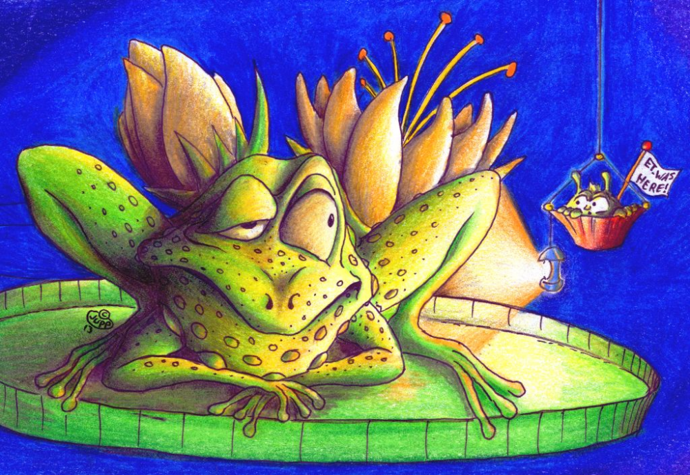 Cartoon: Frosch ET 1