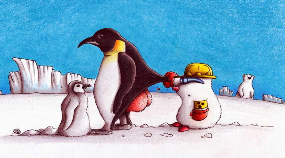 Cartoon: Maulwurf Pinguin 1