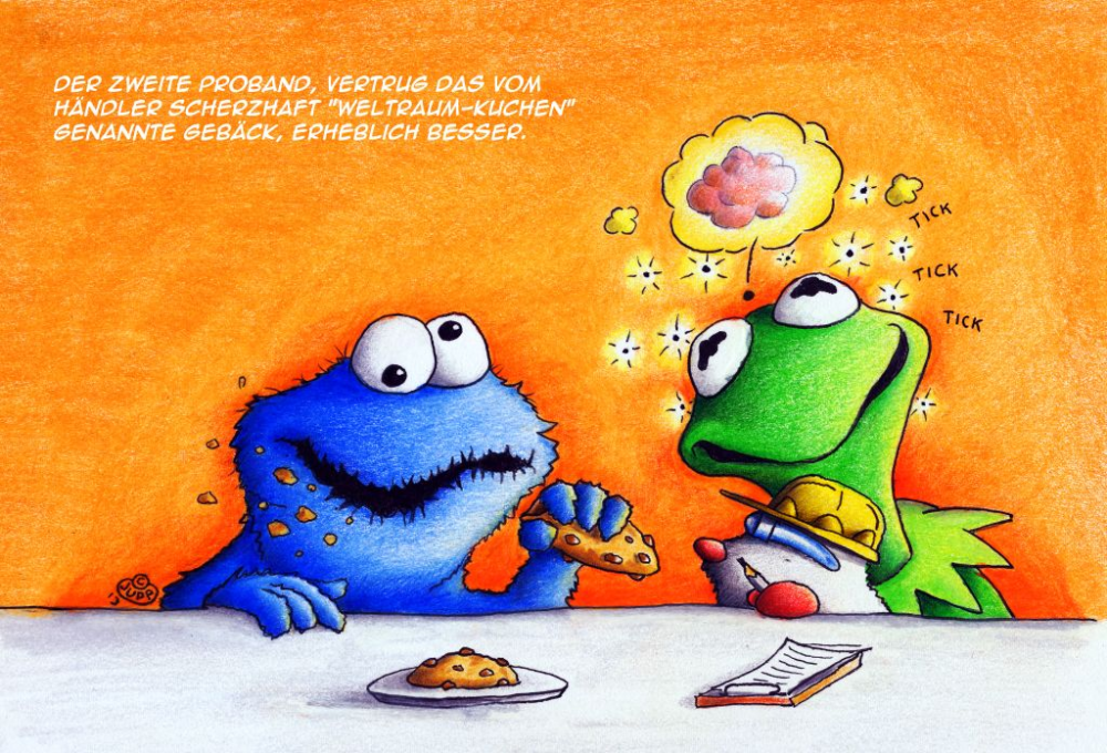 Cartoon: Kermit auf Weltraumkuchen 1