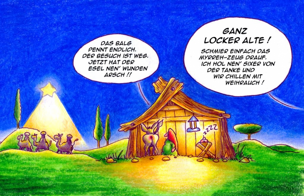 Cartoon: Heiliges Chillen 1