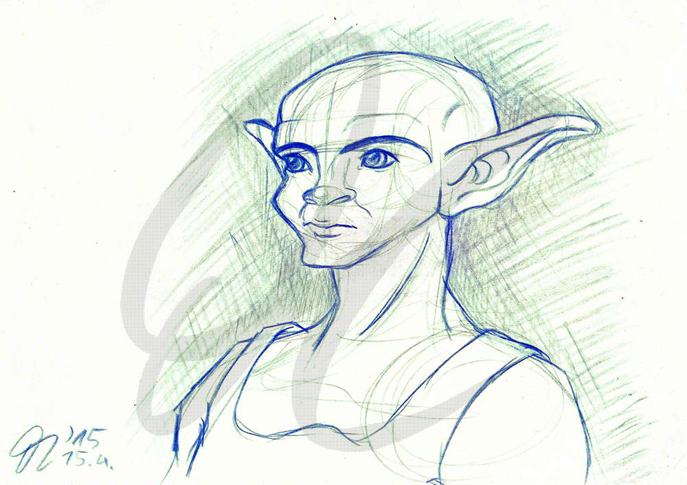 Concept Art / Character Design: Goblin Skizze 1