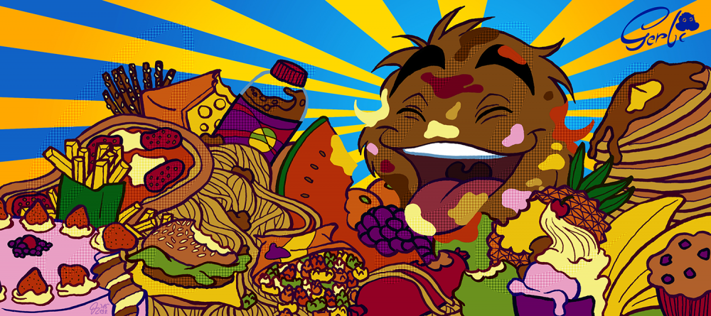 Illustration: Essen ist mit allen Sinnen genießen 1