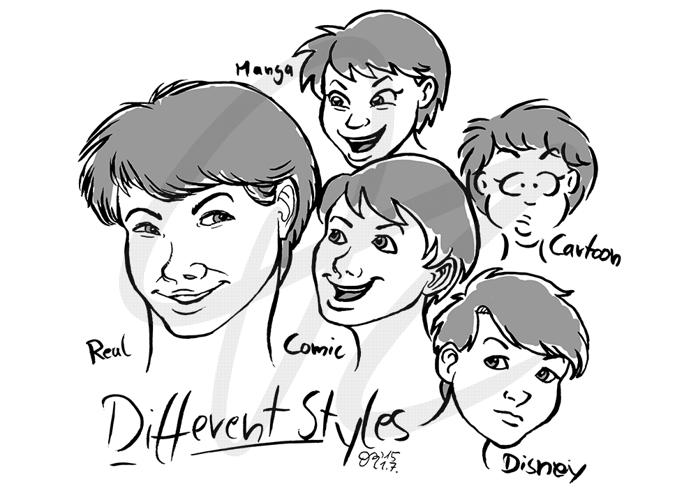 Concept Art / Character Design: Different Styles 1