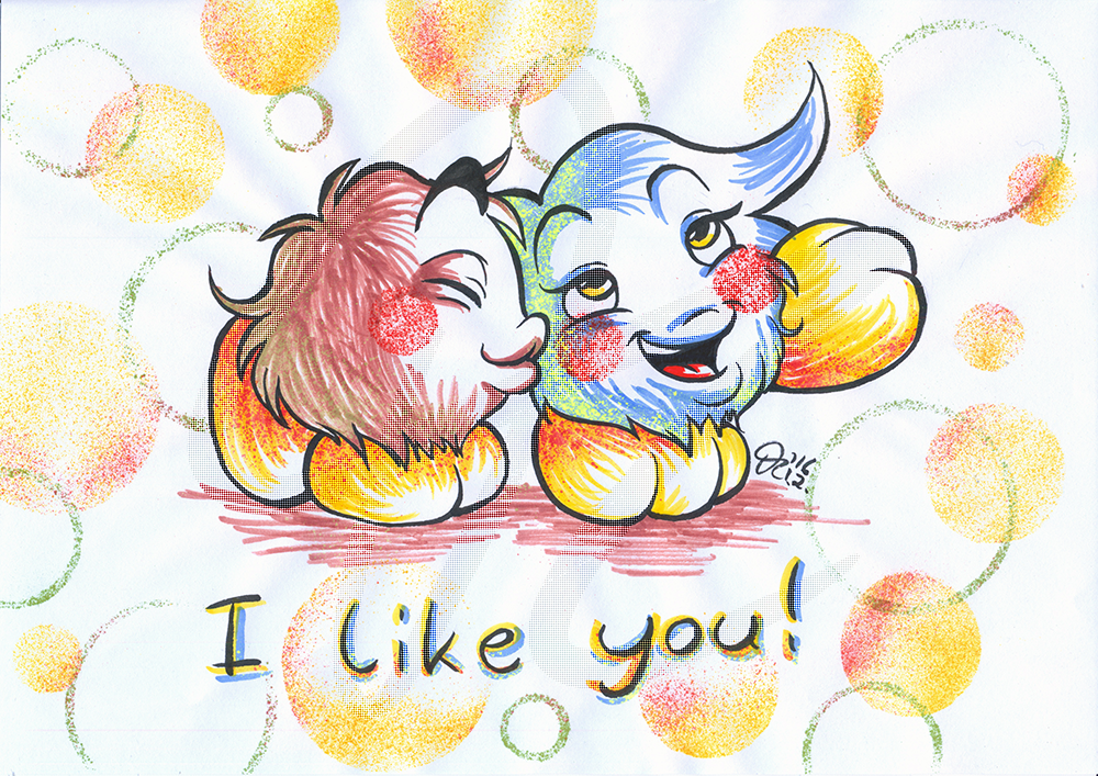 Illustration: I like you! 1
