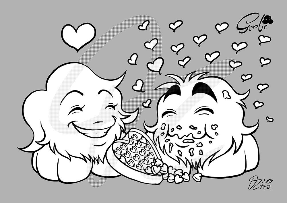 Illustration: Gerli Valentinstag Outlines 1