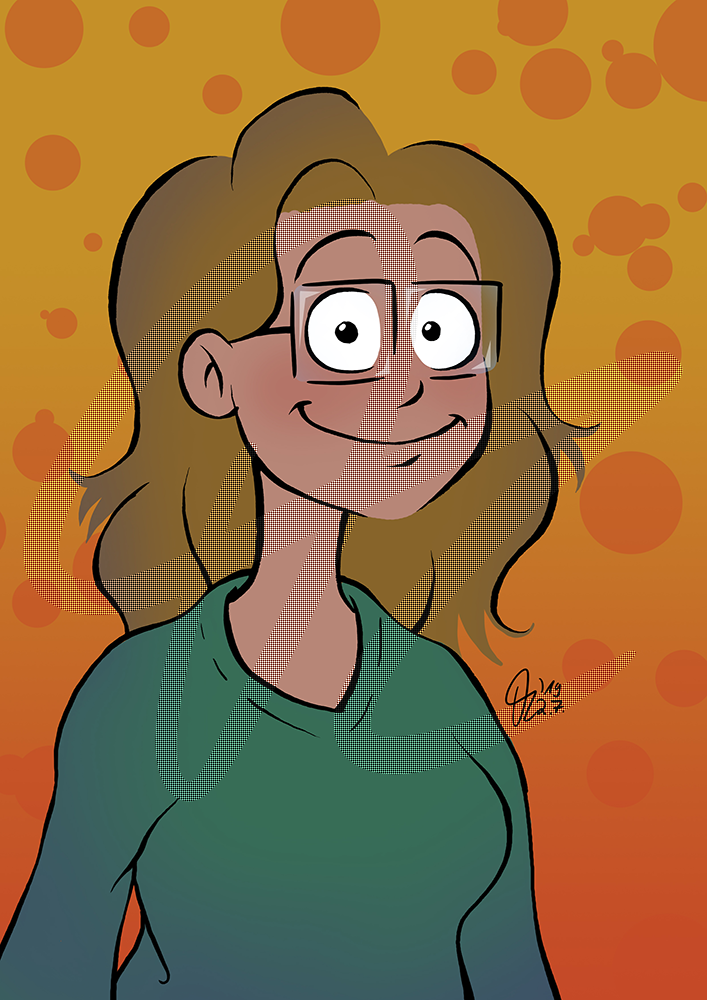 Illustration: Zwillingsschwester Cartoon Portrait 1