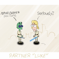 Flat jokes from a galaxy far far away
