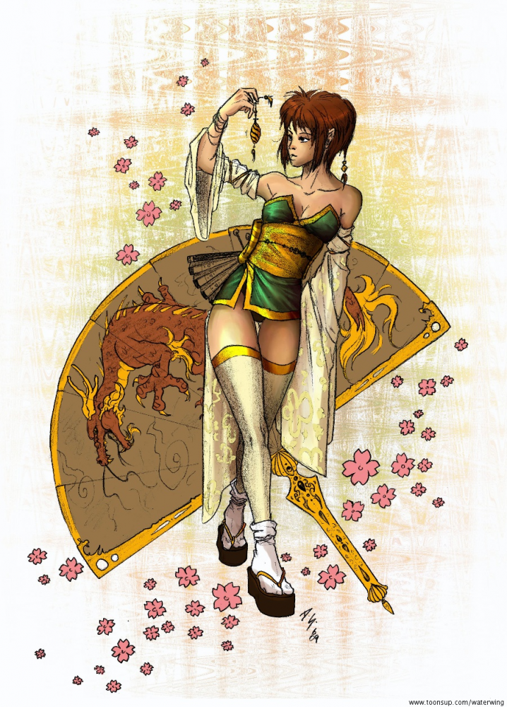 Cartoon: Asia Girl (Collab mit Dajana) 2