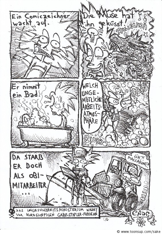 Cartoon: nimm ein bad und wach auf 1
