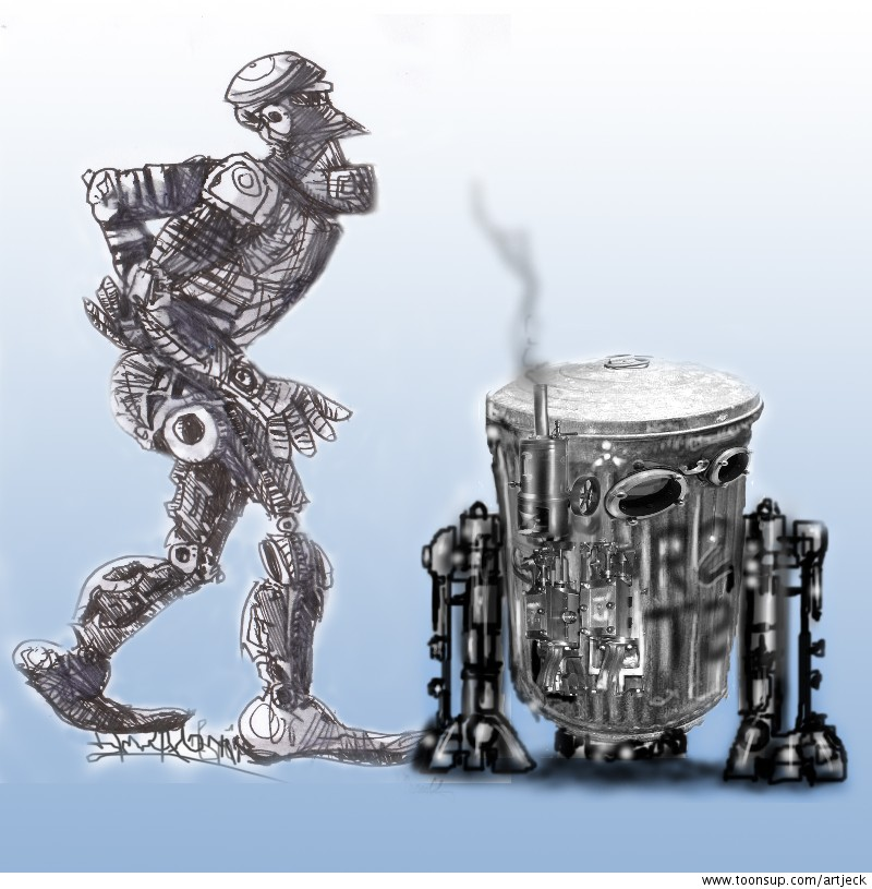 Concept Art / Character Design: c3pu&R2T2 1