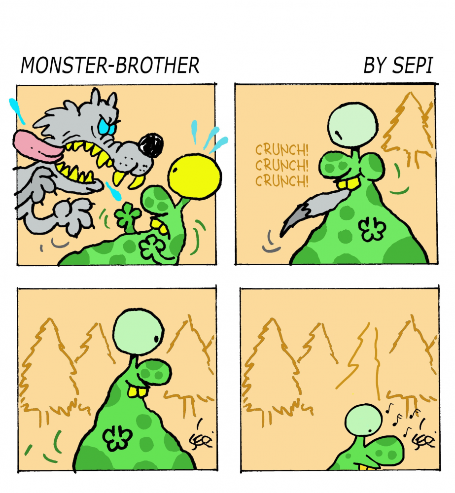 Cartoon: Monster-Brother harmless 1