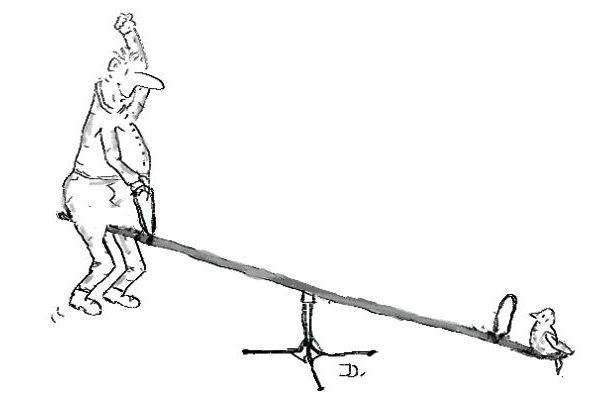 Cartoon: ...und wieder runter 1