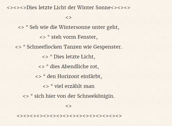 Anderes: Gedichte 6